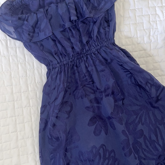 Lily Pulitzer Dress Navy Blue Strapless Dress Size XS Perfect Condition! - Picture 5 of 6
